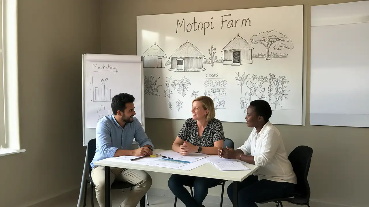 Team planning marketing and distribution