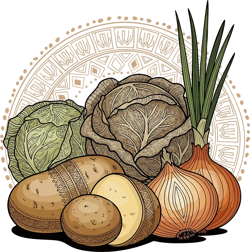 Fresh vegetables harvested at Motopi Farm