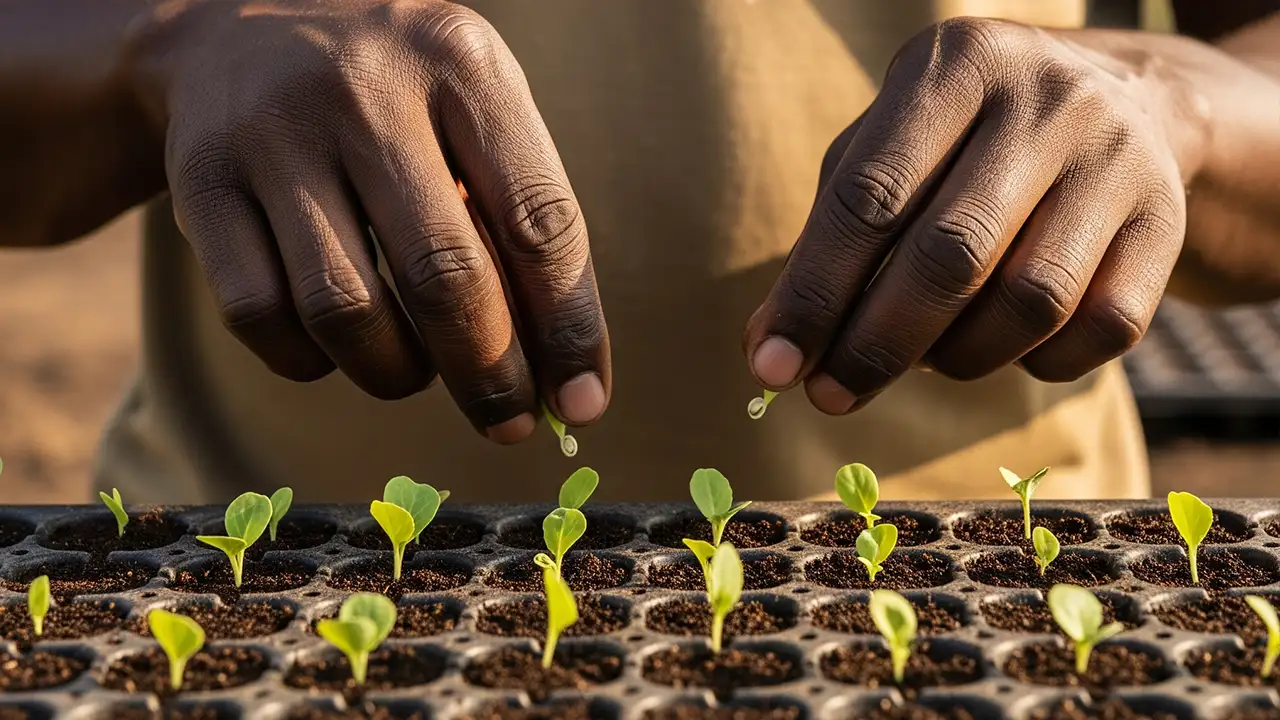 Cabbage seedlings
