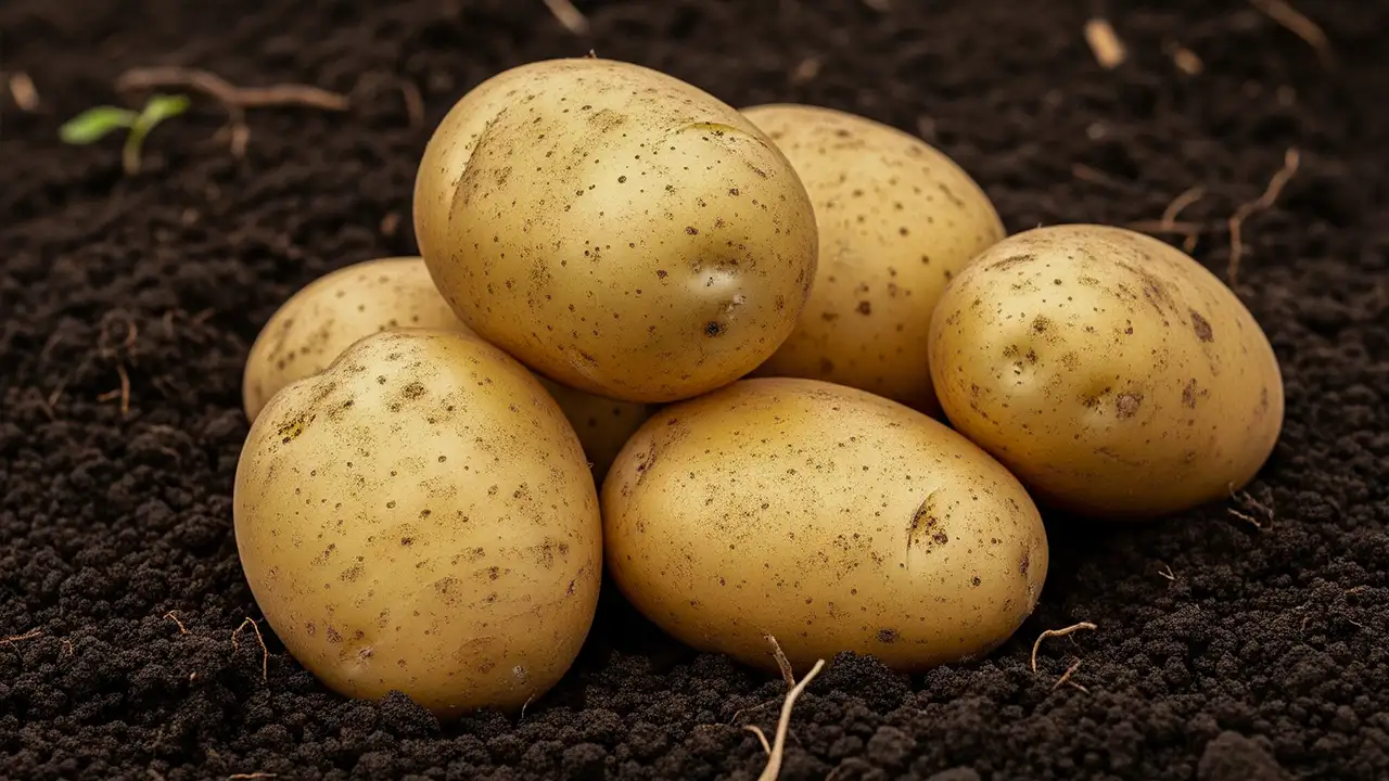 Fresh potato harvest
